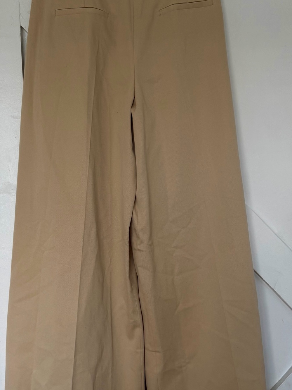 Zara Wide-Leg Chino Pants in Beige